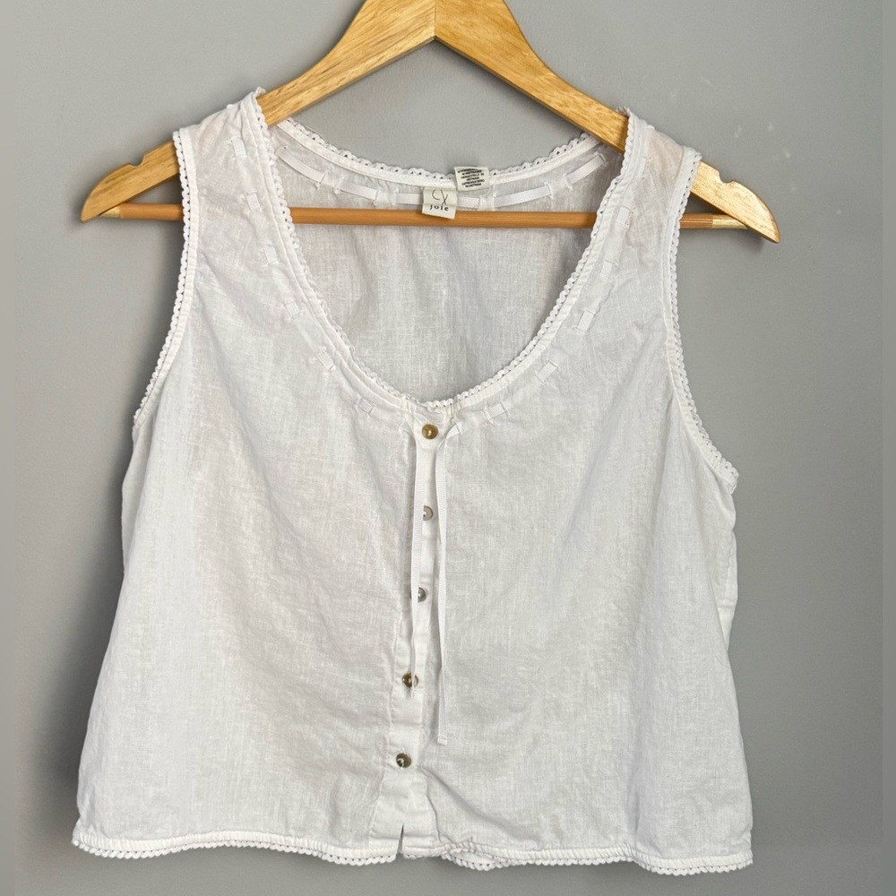 Joie White Sleeveless Tank Top